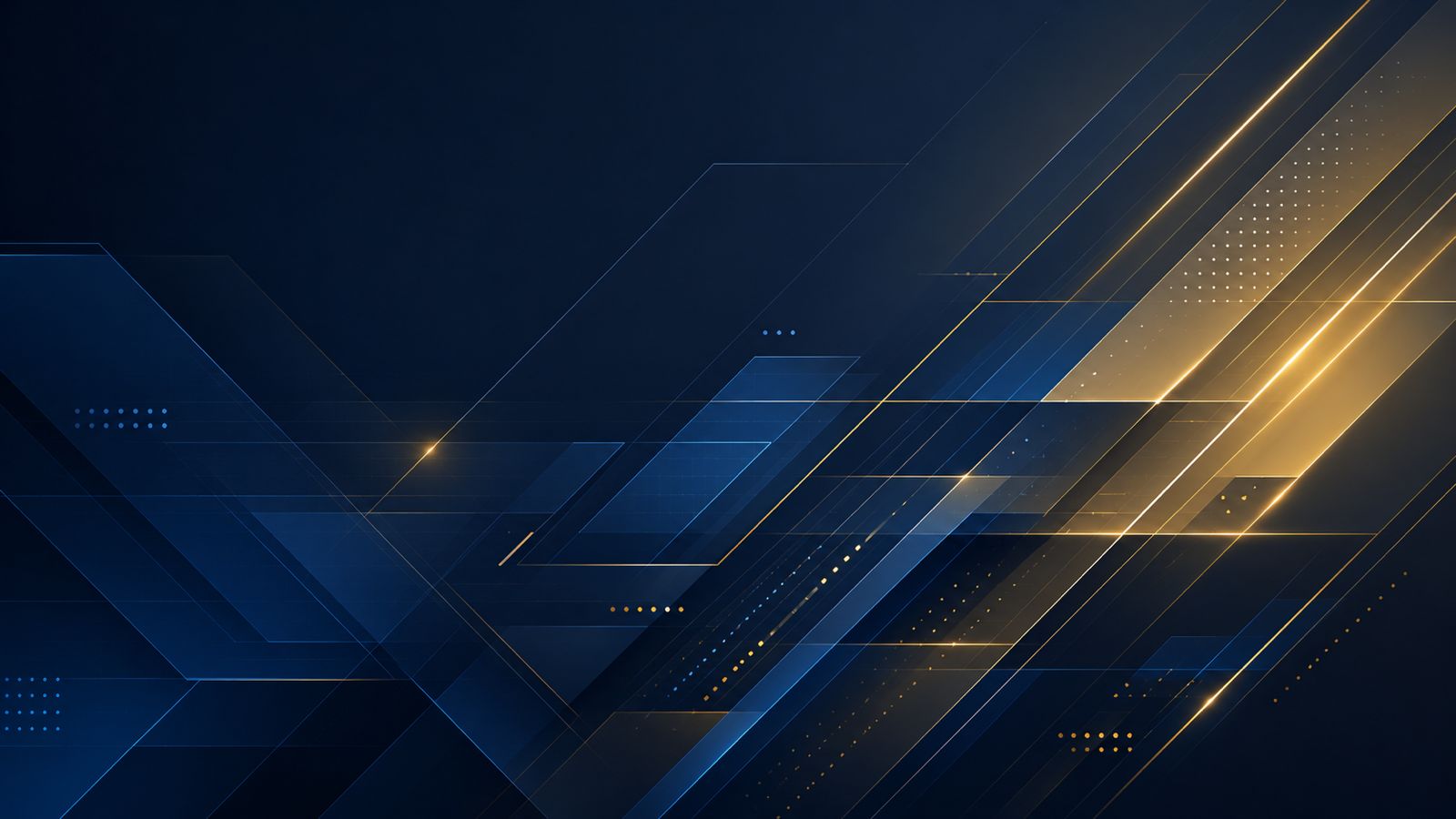 Design geométrico tecnológico premium azul e dourado